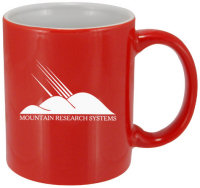 Ceramic Mugs: 11oz Red C Handle Coffee Mugs